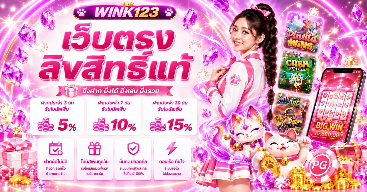 Wink123 สล็อตและข้อมูลโบนัสเกม